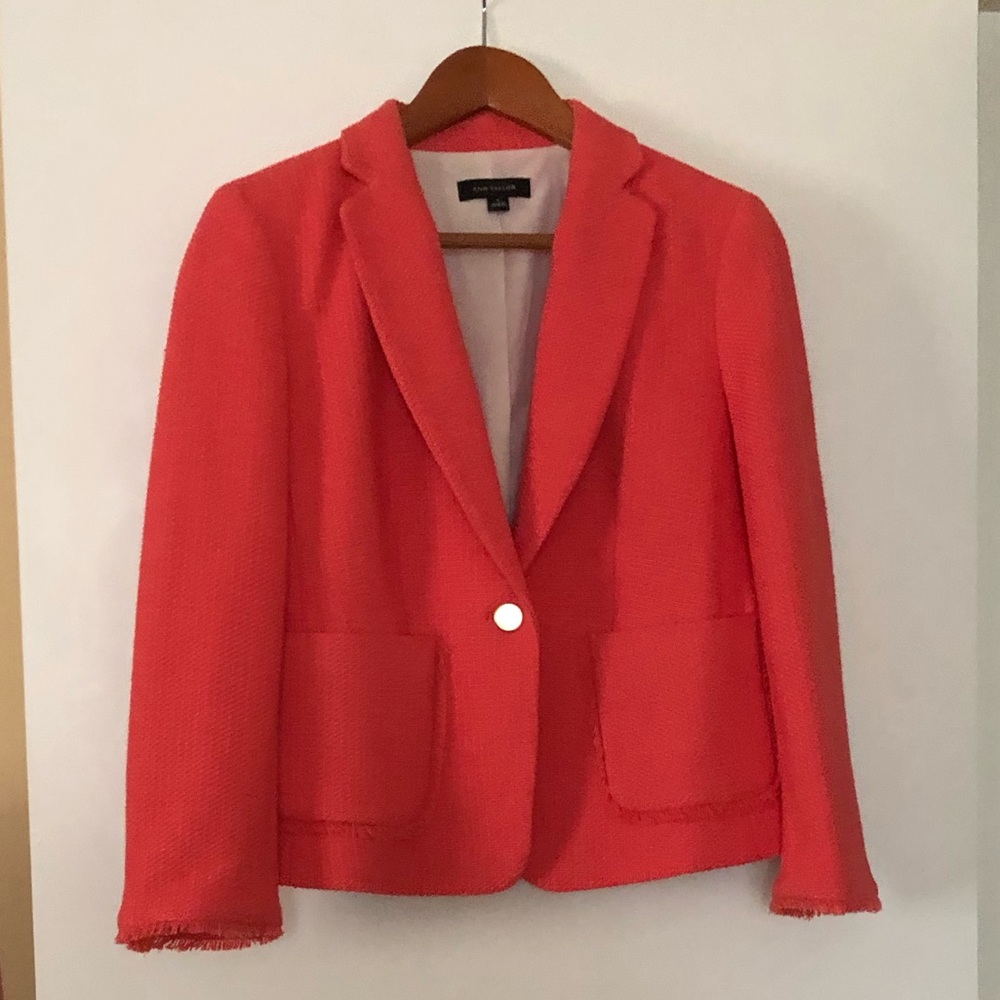 Ann Taylor tweed 3/4 sleeve jacket